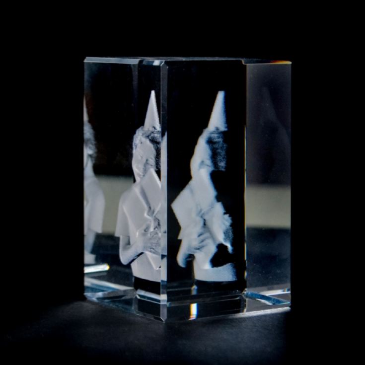 3D Personalised Engraved Photo Crystal Block product image