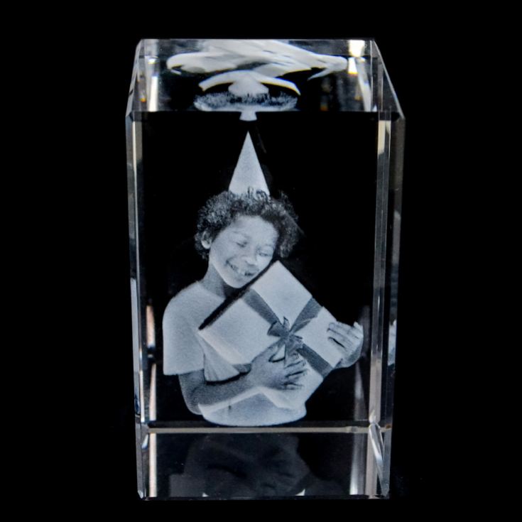3D Personalised Engraved Photo Crystal Block product image