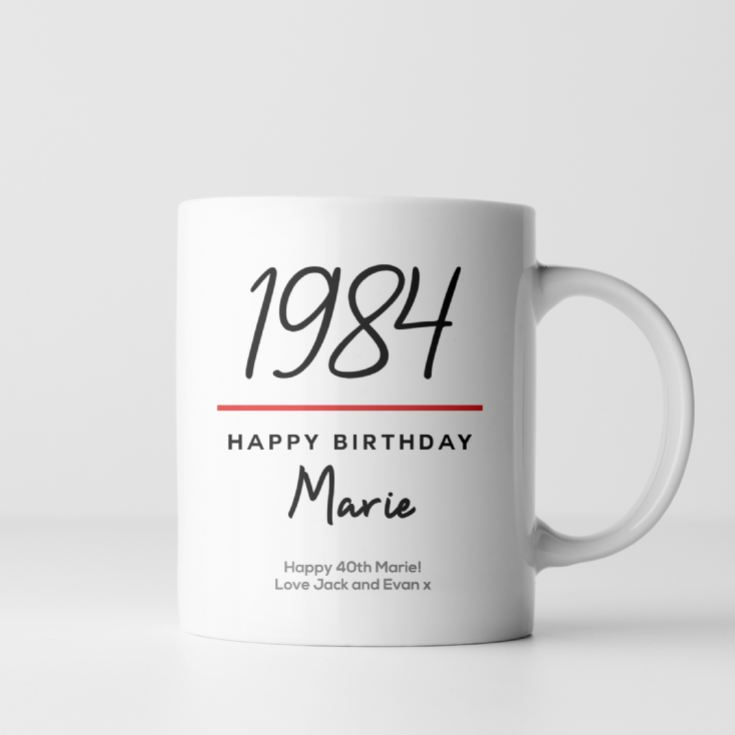 Personalised Classy 40th Birthday Year Mug product image
