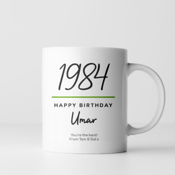 Personalised Classy 40th Birthday Year Mug product image