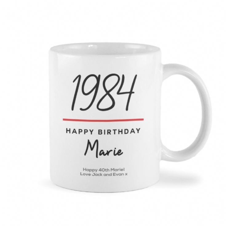 Personalised Classy 40th Birthday Year Mug product image
