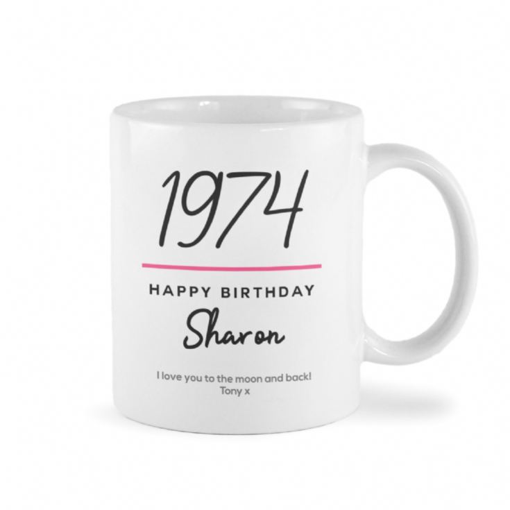Personalised Classy 50th Birthday Year Mug product image