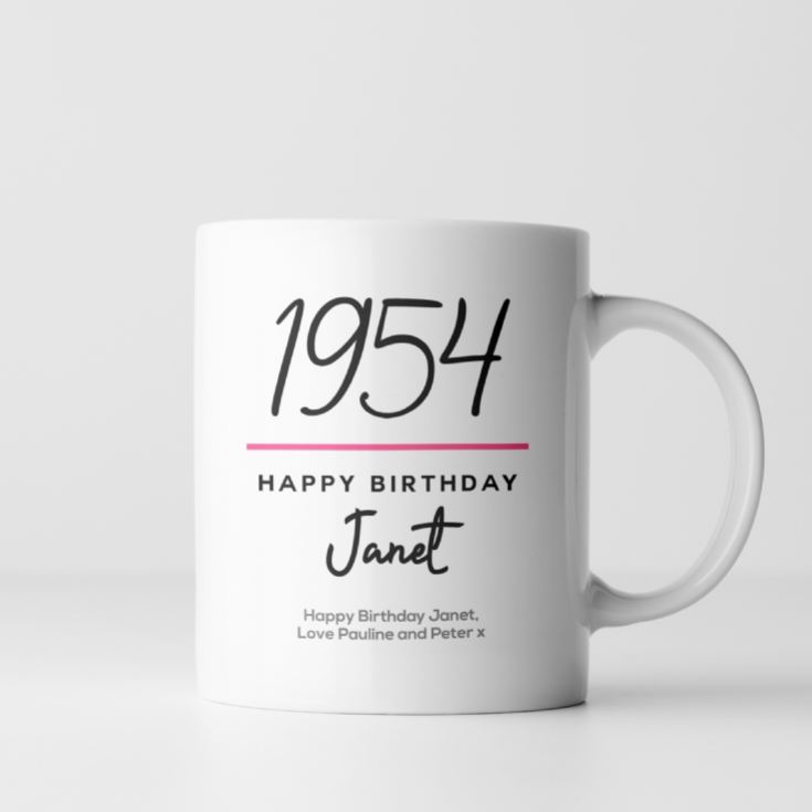 Personalised Classy 70th Birthday Year Mug product image