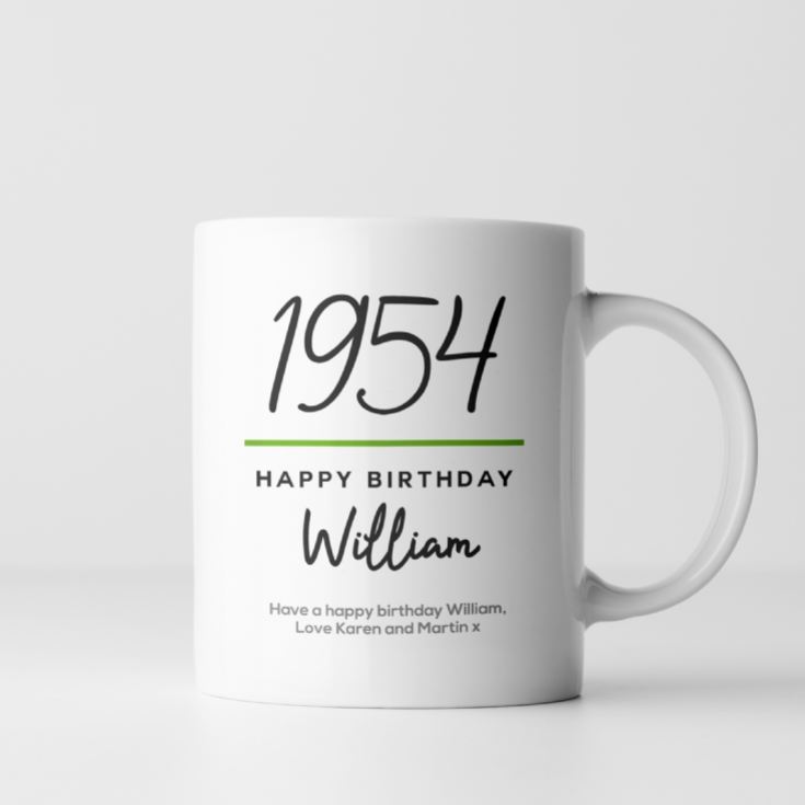 Personalised Classy 70th Birthday Year Mug product image