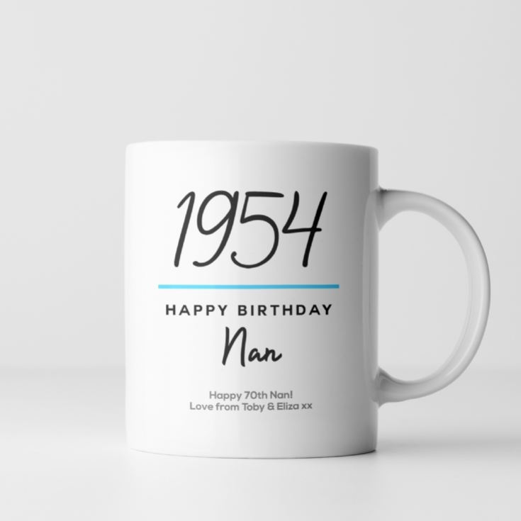 Personalised Classy 70th Birthday Year Mug product image