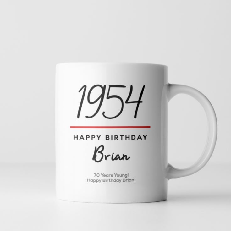 Personalised Classy 70th Birthday Year Mug product image