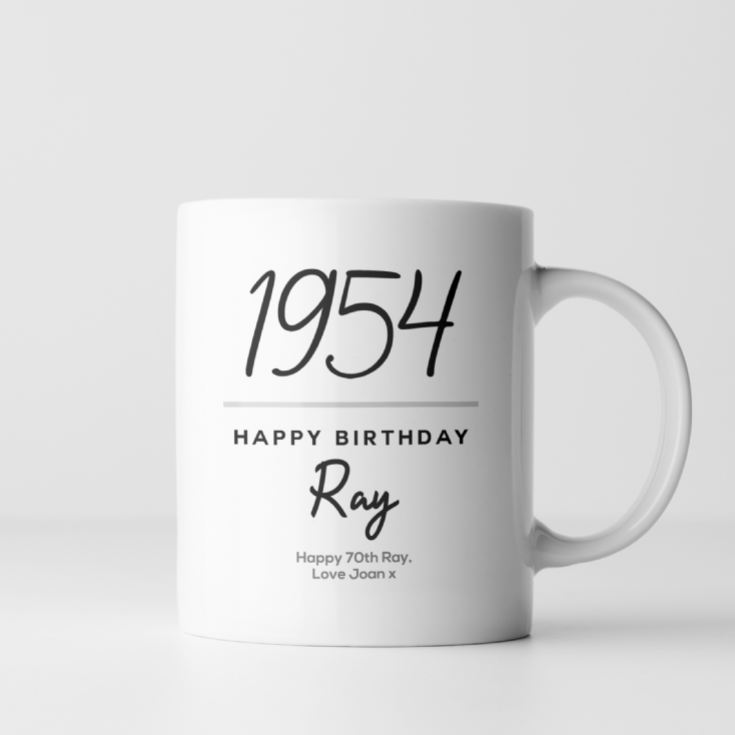 Personalised Classy 70th Birthday Year Mug product image