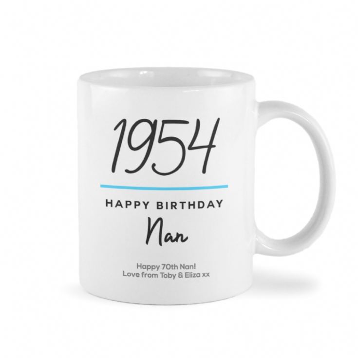 Personalised Classy 70th Birthday Year Mug product image