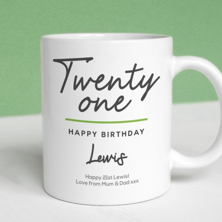 Personalised Classy 21st Birthday Mug product image