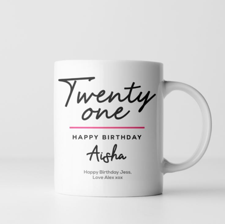 Personalised Classy 21st Birthday Mug product image