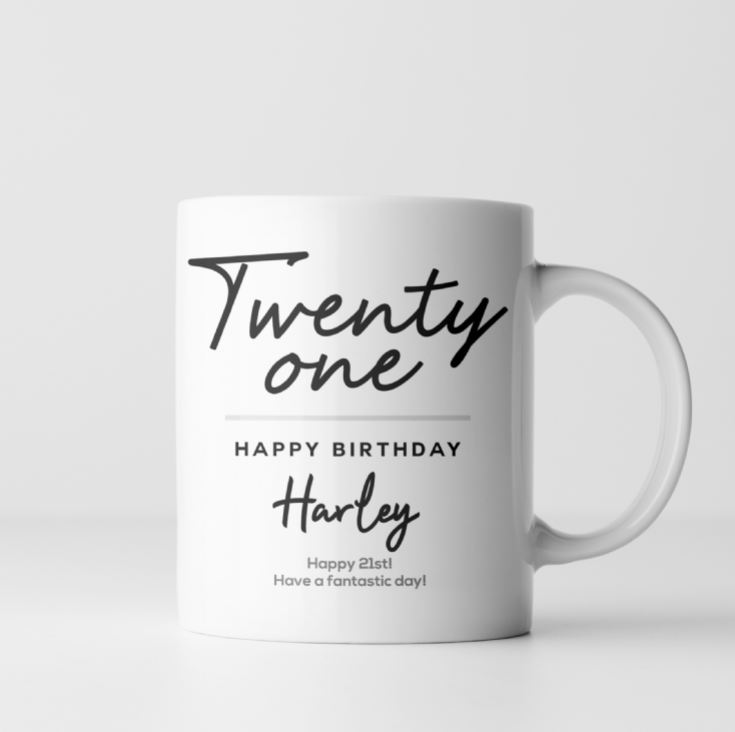 Personalised Classy 21st Birthday Mug product image