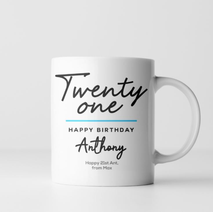 Personalised Classy 21st Birthday Mug product image