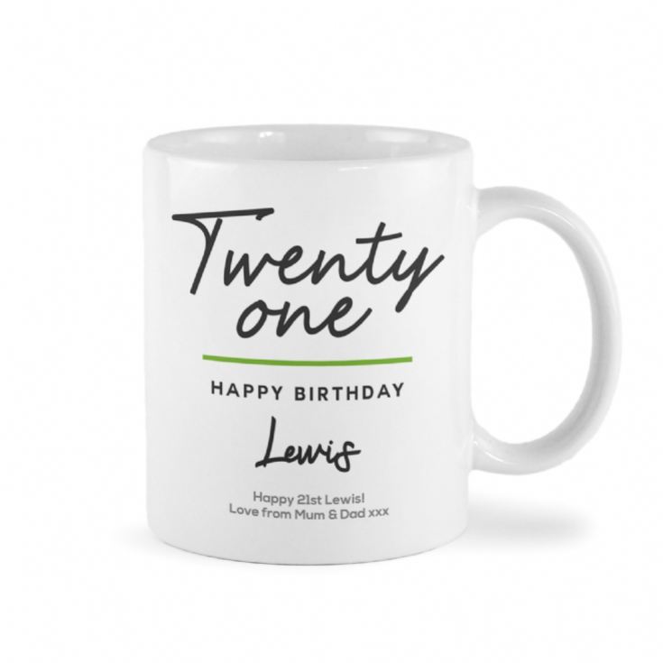 Personalised Classy 21st Birthday Mug product image