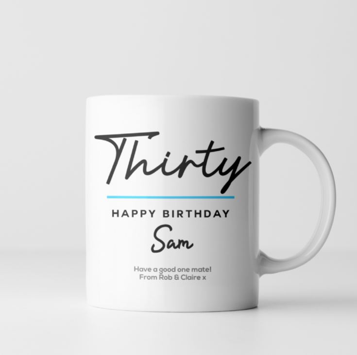 Personalised Classy 30th Birthday Mug product image