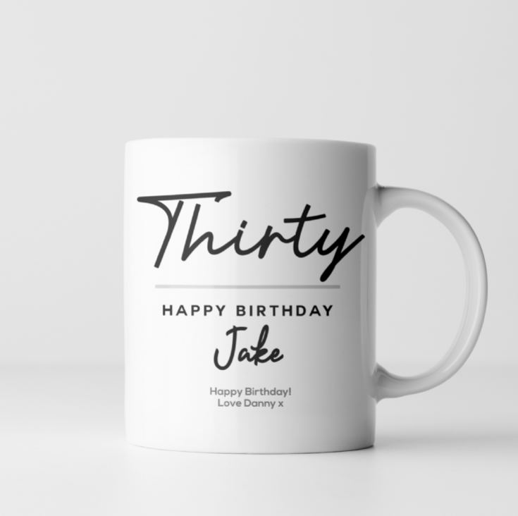 Personalised Classy 30th Birthday Mug product image