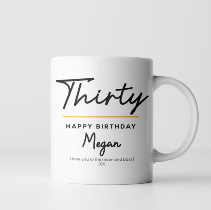 Personalised Classy 30th Birthday Mug product image