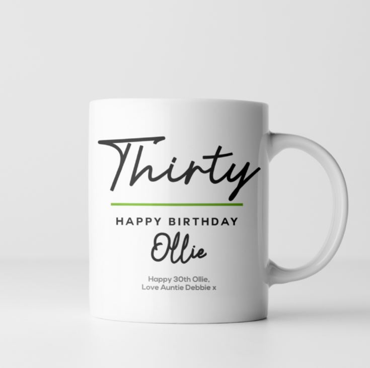 Personalised Classy 30th Birthday Mug product image