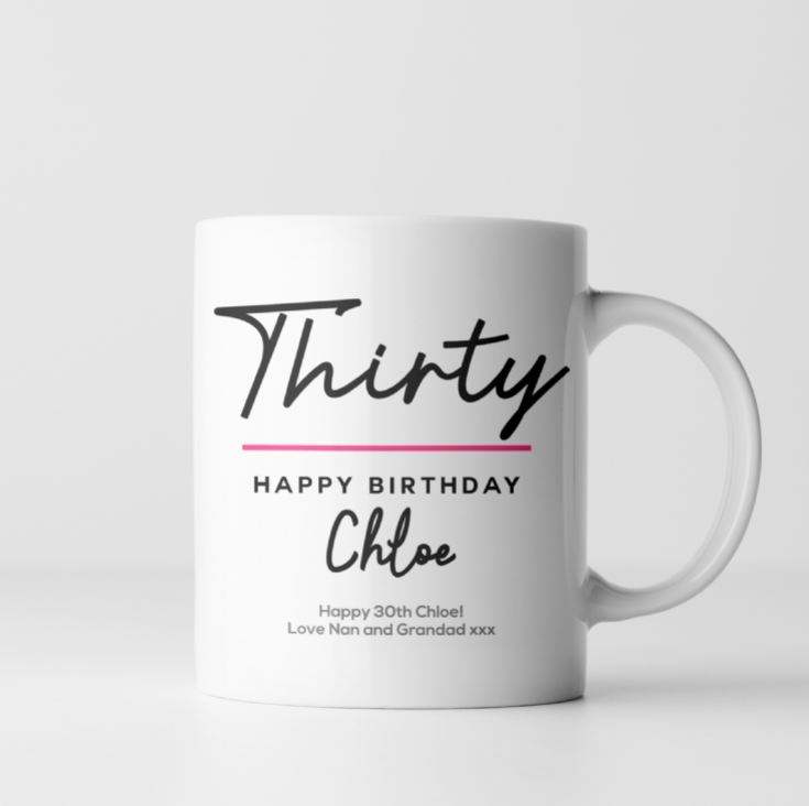 Personalised Classy 30th Birthday Mug product image