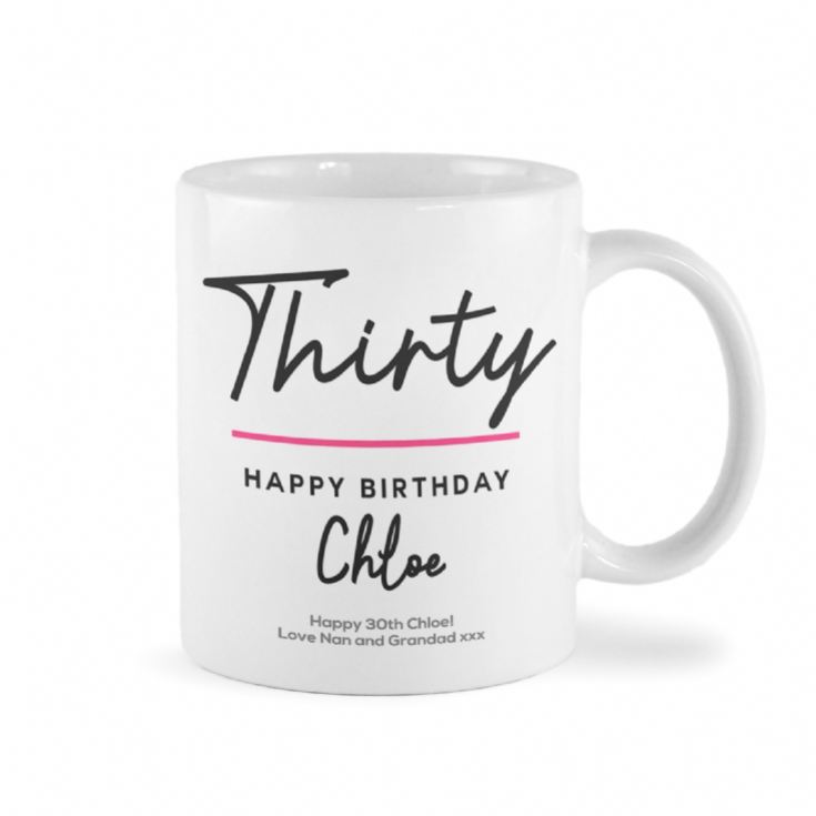 Personalised Classy 30th Birthday Mug product image