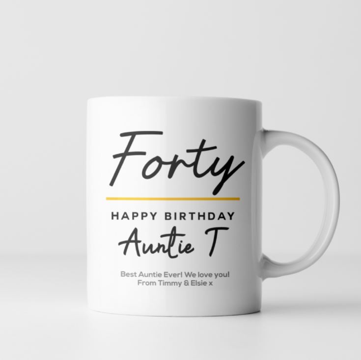 Personalised Classy 40th Birthday Mug product image