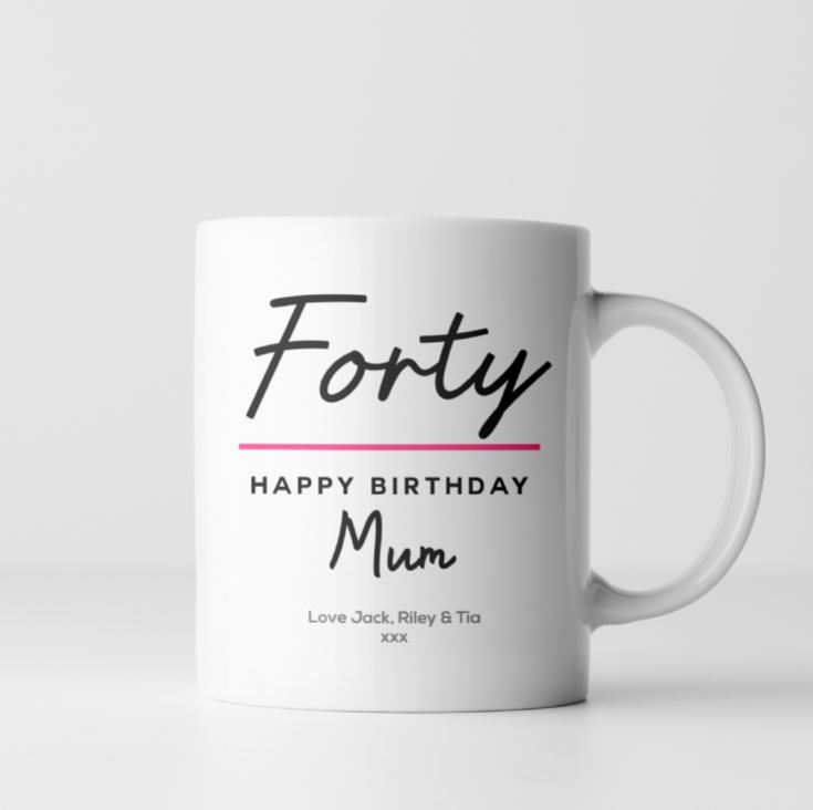 Personalised Classy 40th Birthday Mug product image