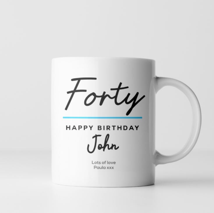 Personalised Classy 40th Birthday Mug product image