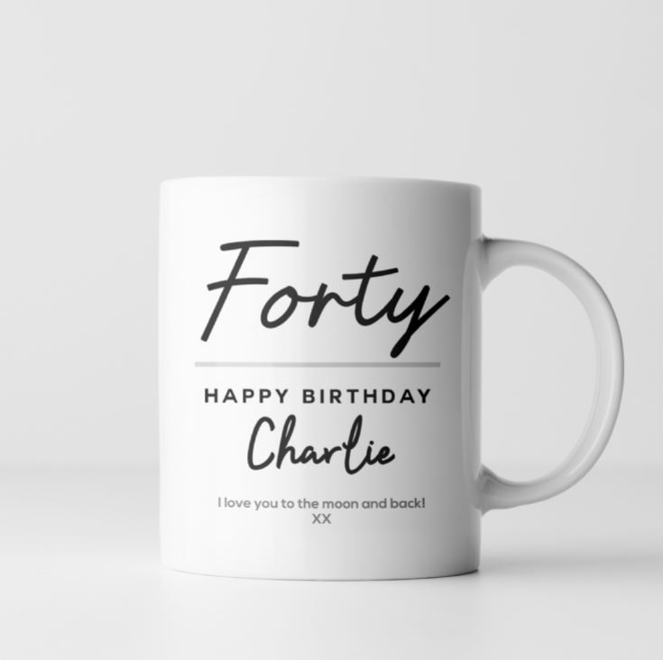 Personalised Classy 40th Birthday Mug product image