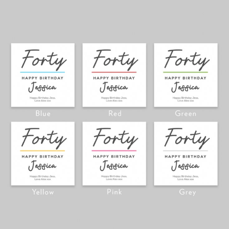 Personalised Classy 40th Birthday Mug product image