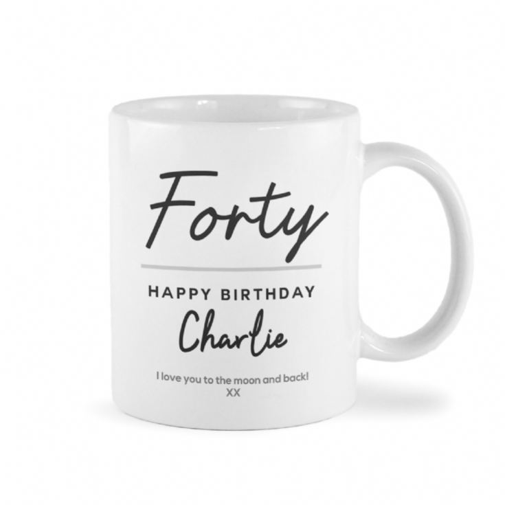 Personalised Classy 40th Birthday Mug product image