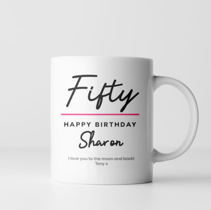 Personalised Classy 50th Birthday Mug product image