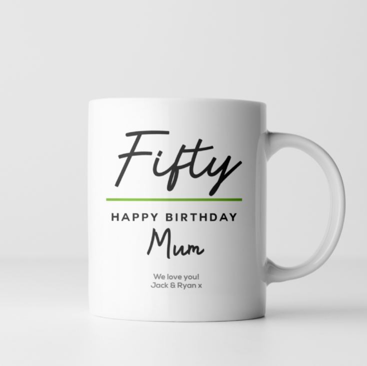 Personalised Classy 50th Birthday Mug product image