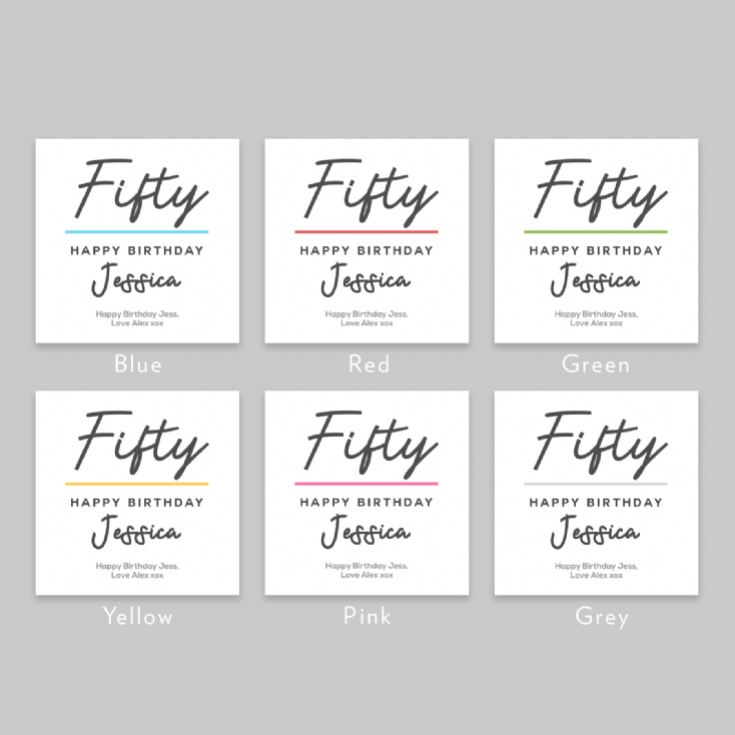 Personalised Classy 50th Birthday Mug product image