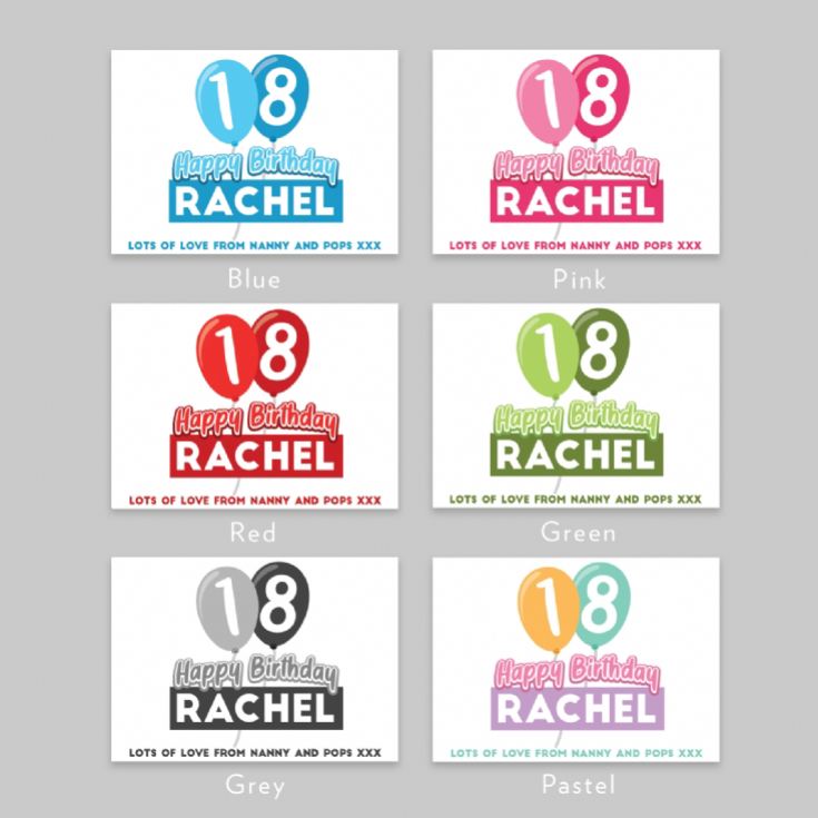 Personalised 18th Birthday Balloon Teddy Bear product image