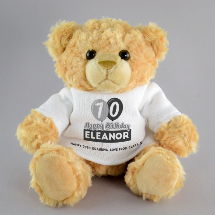 Personalised Birthday Balloon Teddy Bears product image