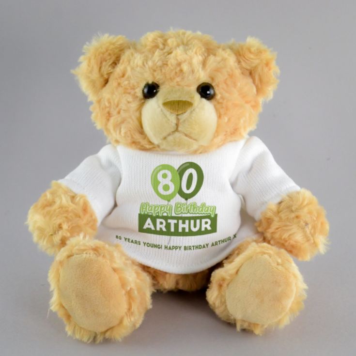 Personalised Birthday Balloon Teddy Bears product image