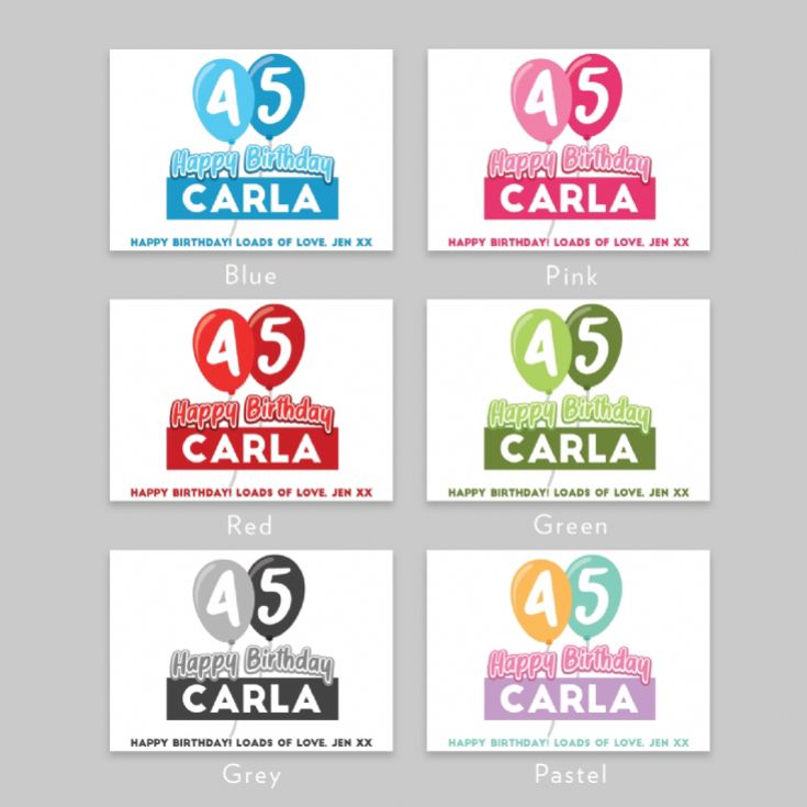 Personalised Birthday Balloon Teddy Bears product image