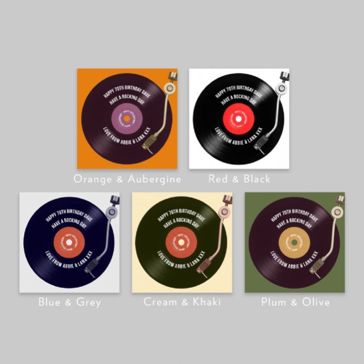 Personalised 70th Birthday Retro Record Mug product image