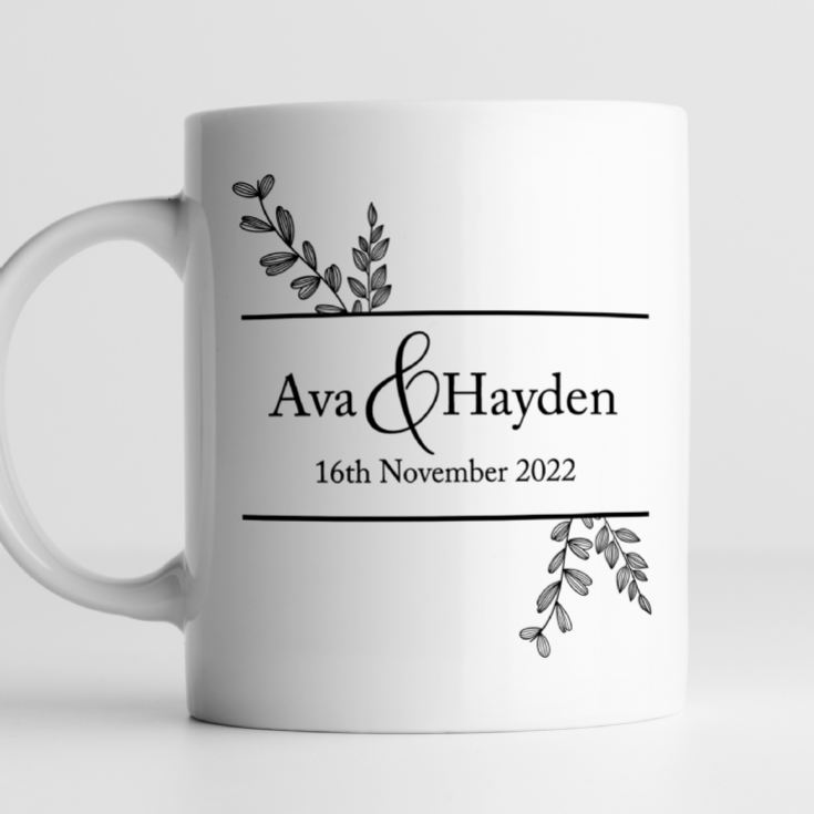 Personalised Botanical 2nd Wedding Anniversary Mug product image