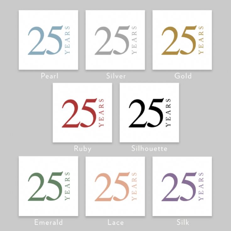 Personalised Botanical 25th Wedding Anniversary Mug product image