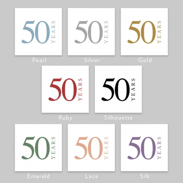 Personalised Botanical 50th Wedding Anniversary Mug product image