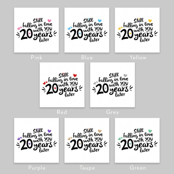 Personalised Still Falling in Love 20 Years Later 20th Anniversary Mug product image