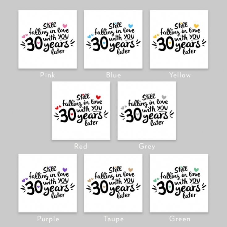 Personalised Still Falling in Love 30 Years Later 30th Anniversary Mug product image