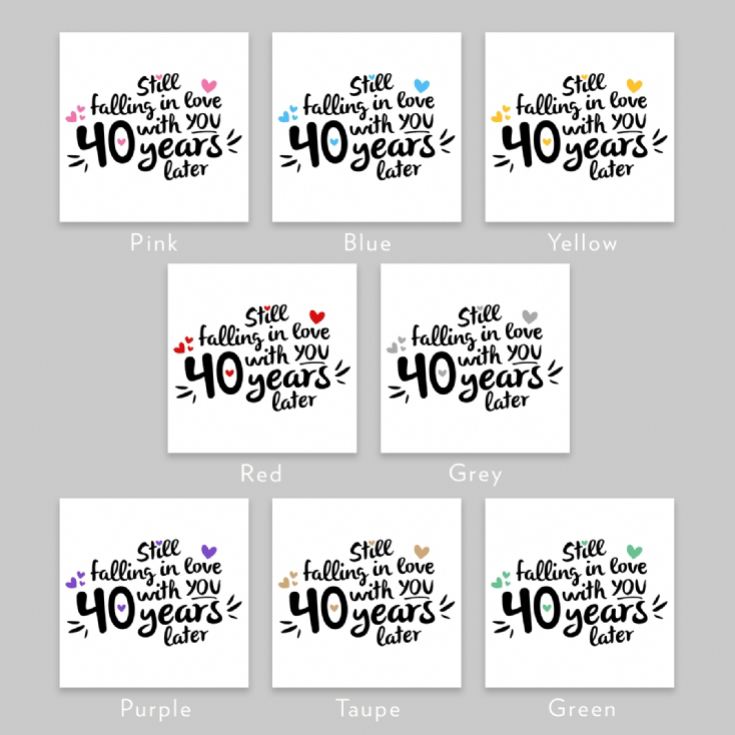 Personalised Still Falling in Love 40 Years Later 40th Anniversary Mug product image