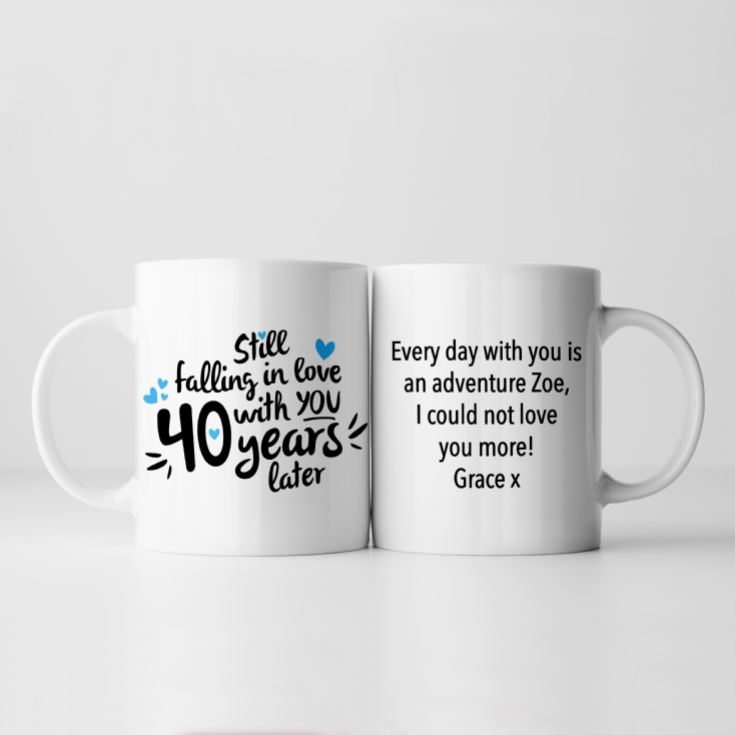 Personalised Still Falling in Love 40 Years Later 40th Anniversary Mug product image