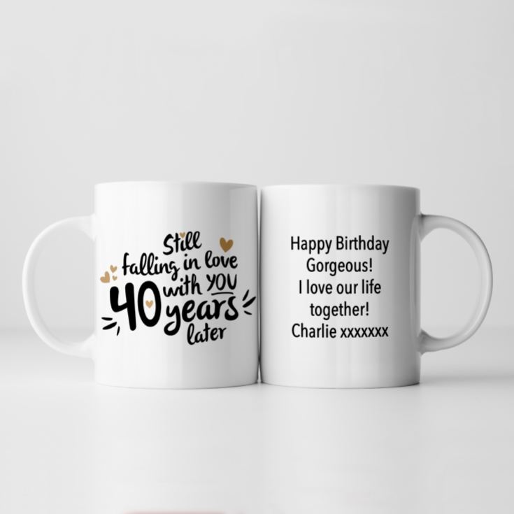 Personalised Still Falling in Love 40 Years Later 40th Anniversary Mug product image