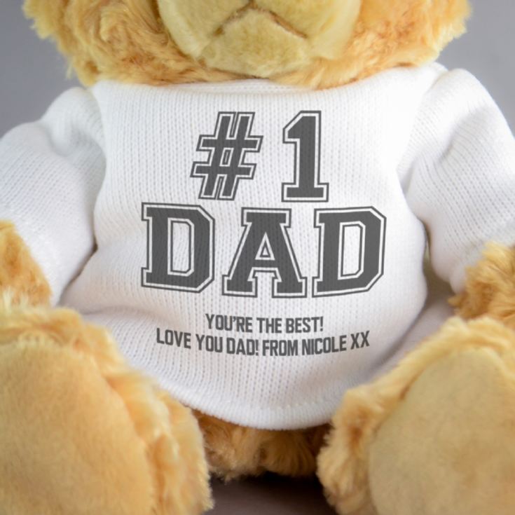 Personalised #1 Dad Teddy Bear product image