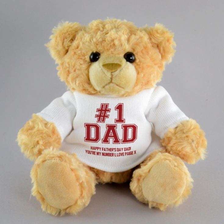 Personalised #1 Dad Teddy Bear product image