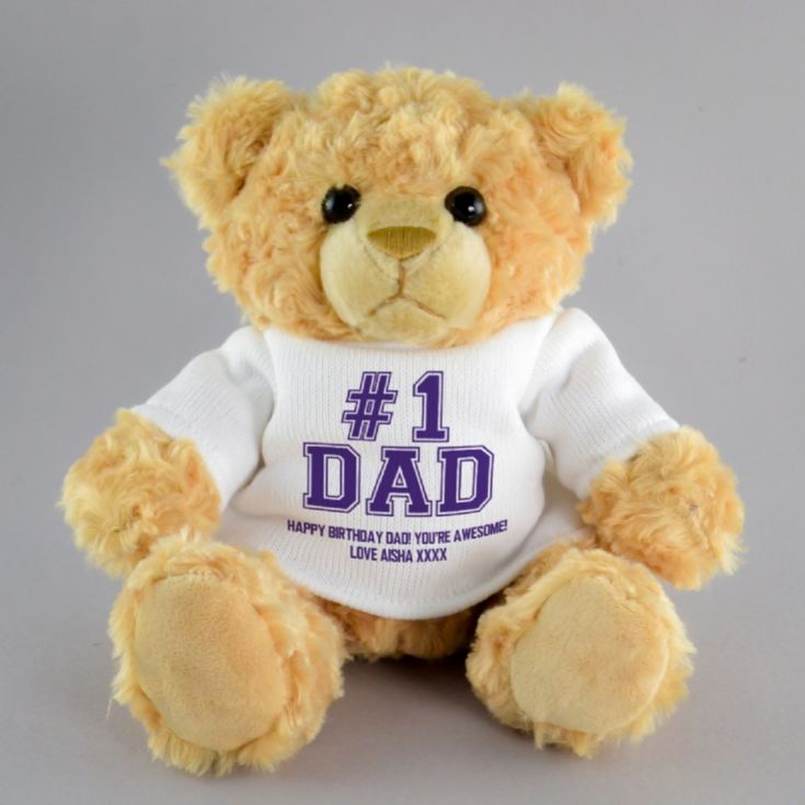 Personalised #1 Dad Teddy Bear product image