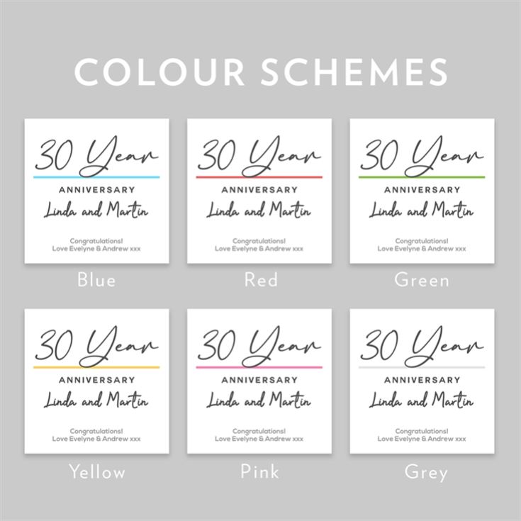 Pair of Personalised Classy 30th Anniversary Year Mugs product image