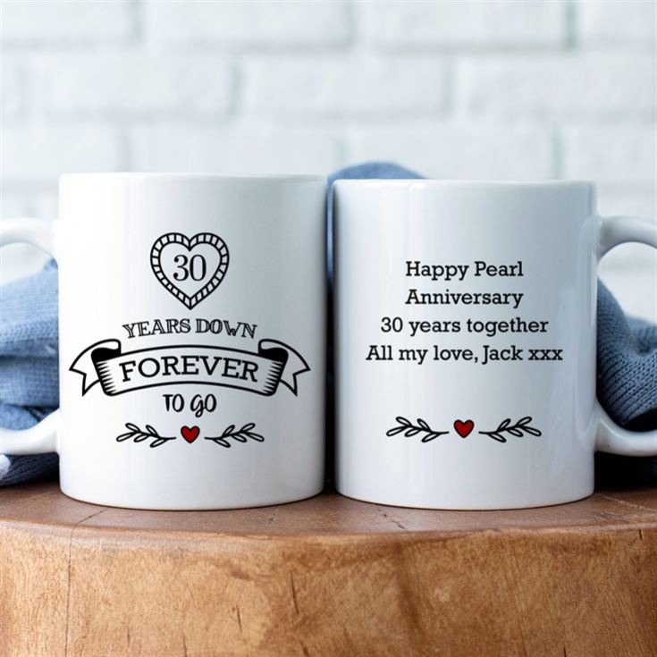 Personalised 30 Years Down Forever to Go Mug product image